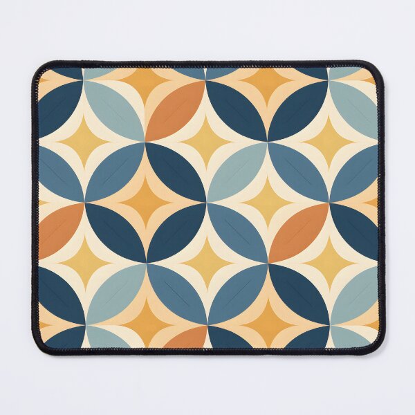 Item preview, Abstract geometric pattern dark sky-blue and light orange, curvaceous simplicity designed and sold by DaliusD.