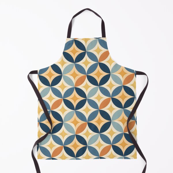 Item preview, Abstract geometric pattern dark sky-blue and light orange, curvaceous simplicity designed and sold by DaliusD.