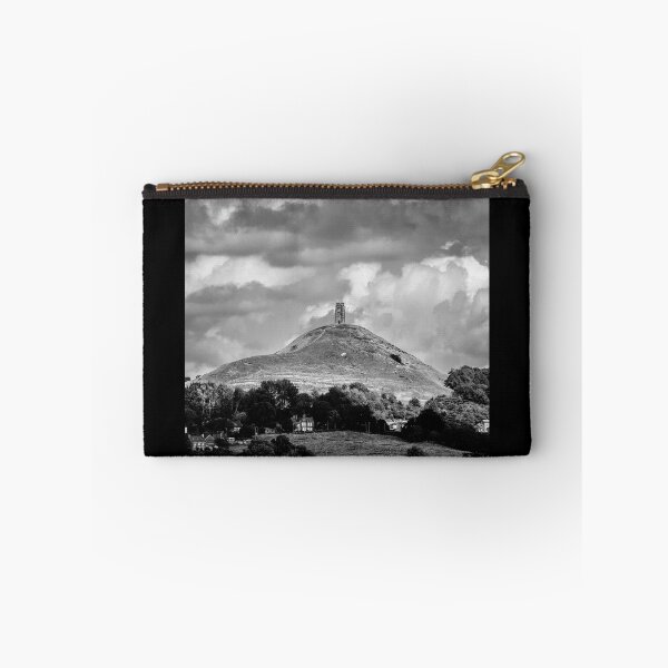 Item preview, St. Michael's Tower atop Glastonbury Tor, dramatic sky above. designed and sold by bailey-cooper.