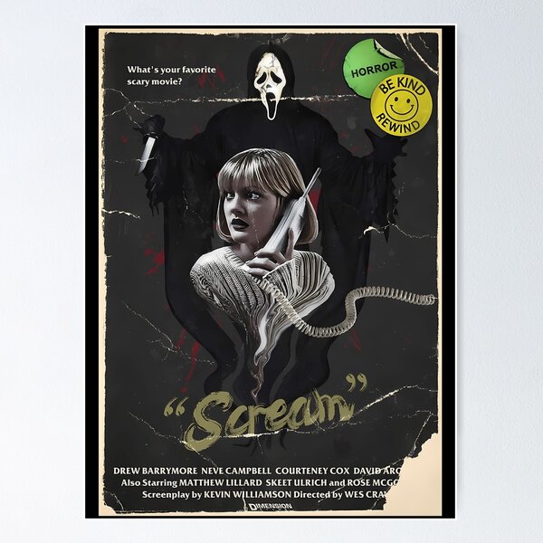 Scream 6 VI Red Blood Style Cast Poster Design Art Board Print