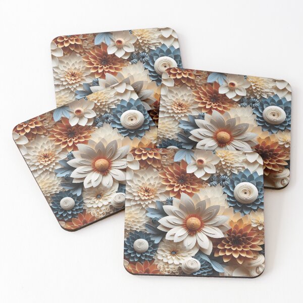 Item preview, 3D Paper Art Pastel Floral designed and sold by DigitArtisan.