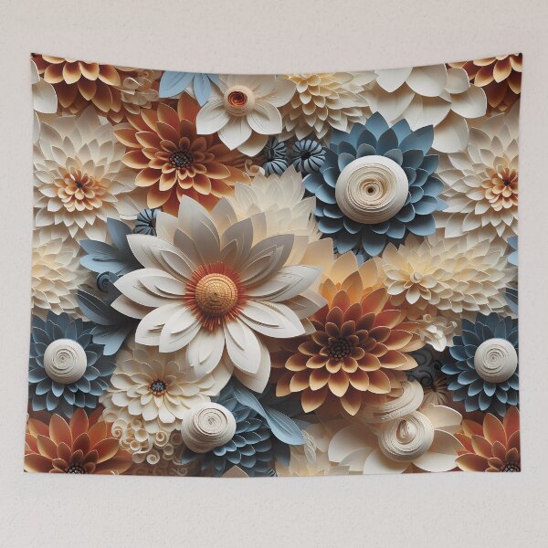 Item preview, 3D Paper Art Pastel Floral designed and sold by DigitArtisan.