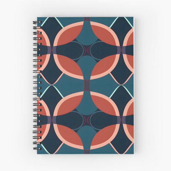 Item preview, Abstract Flower Pattern Geometric Minimalism Teal Red Dynamic Contrast designed and sold by DaliusD.