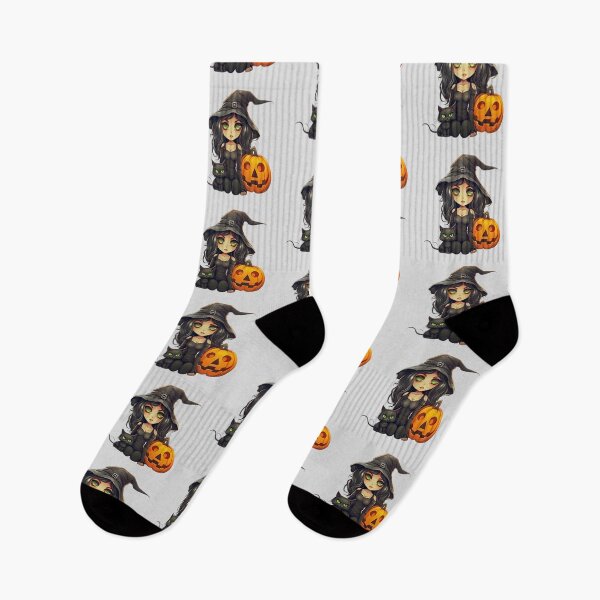 Item preview, Halloween Witch, Black Cat, and Pumpkin Jack O'lantern designed and sold by CoolHippoQuotes.