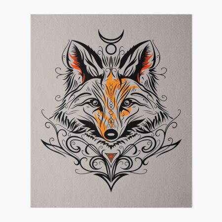 Tribal Coyote Tattoo Design by Nainu