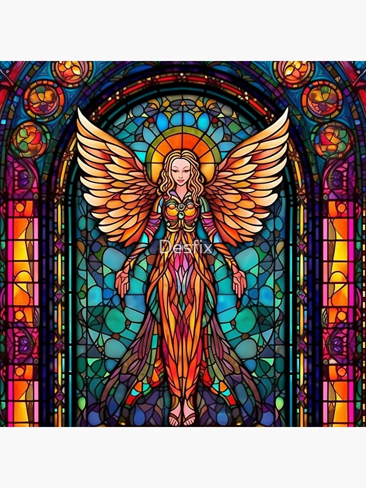 Angel Stained Glass Window Cling