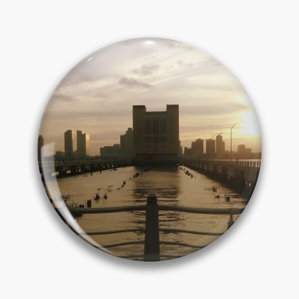 Item preview, New York 0.2 - urban pop art photo of the Hudson River: a monochrome depiction of New York City  designed and sold by Oh Halo Berry.