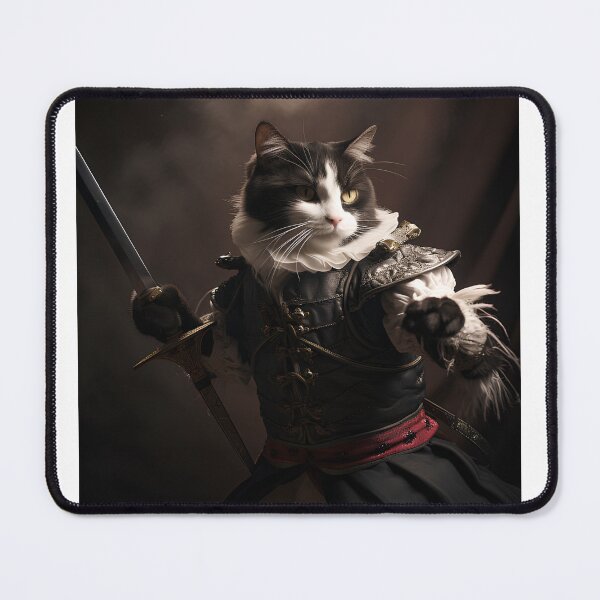Item preview, Sir Whiskersblade: The Feline Knight designed and sold by KGOLDFITNESS.
