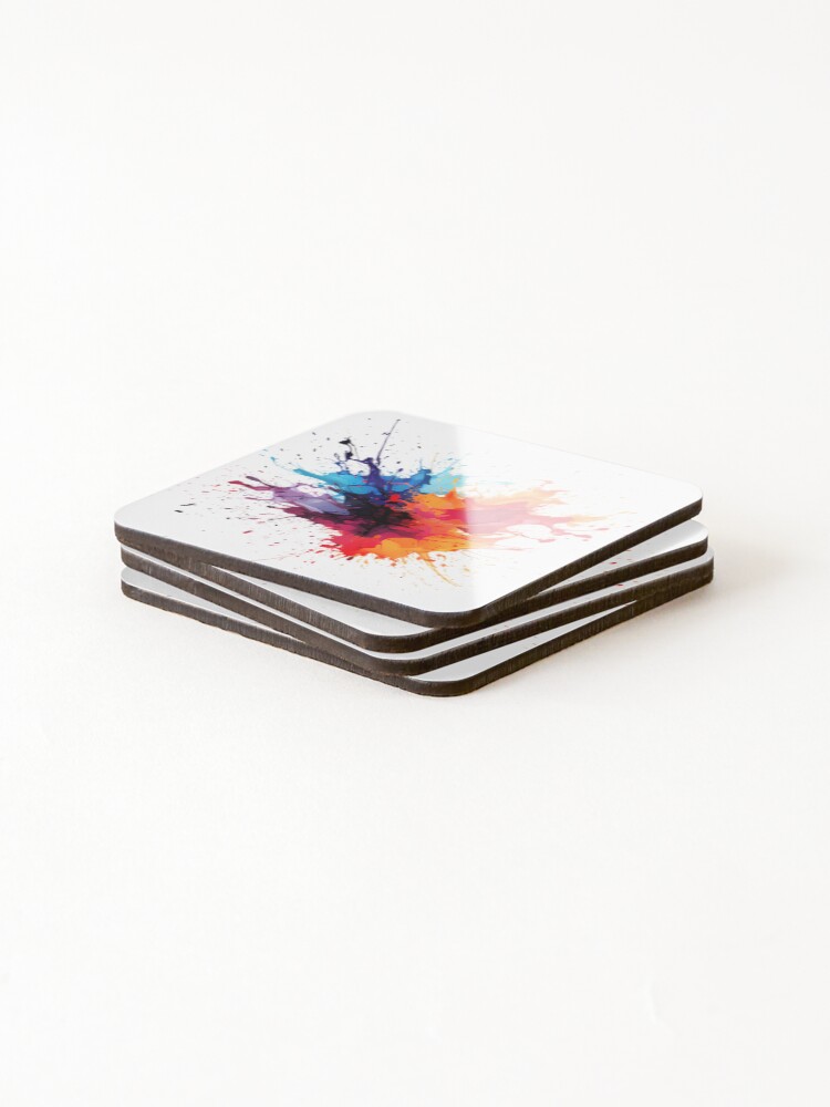 Thumbnail 4 of 5, Coasters (Set of 4), Color Splatter designed and sold by setofeights.