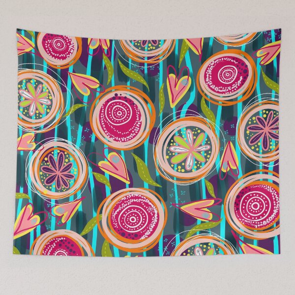 Item preview, Pomegranate Passion - Fruity Funky Love Inspired Abstract Art designed and sold by FeralLaFemme.