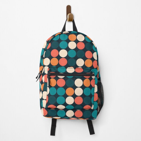Item preview, Vibrant Polka Dots Abstract Pattern Teal Red Orange designed and sold by DaliusD.