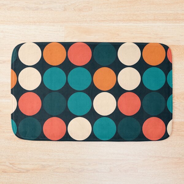 Item preview, Vibrant Polka Dots Abstract Pattern Teal Red Orange designed and sold by DaliusD.