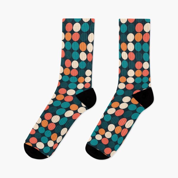 Item preview, Vibrant Polka Dots Abstract Pattern Teal Red Orange designed and sold by DaliusD.