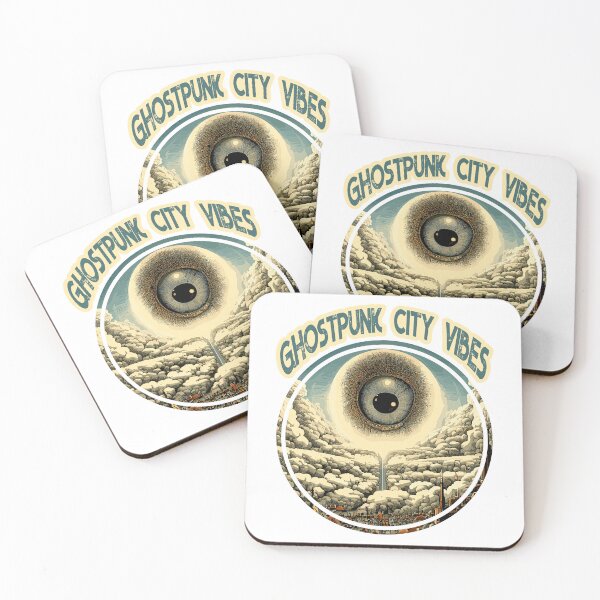 Item preview, Eye in the sky looking down at ghostpunk futuristic city_2 designed and sold by thematics.