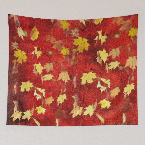 Item preview, hojas de otoño rojas y doradas designed and sold by Profitrip.