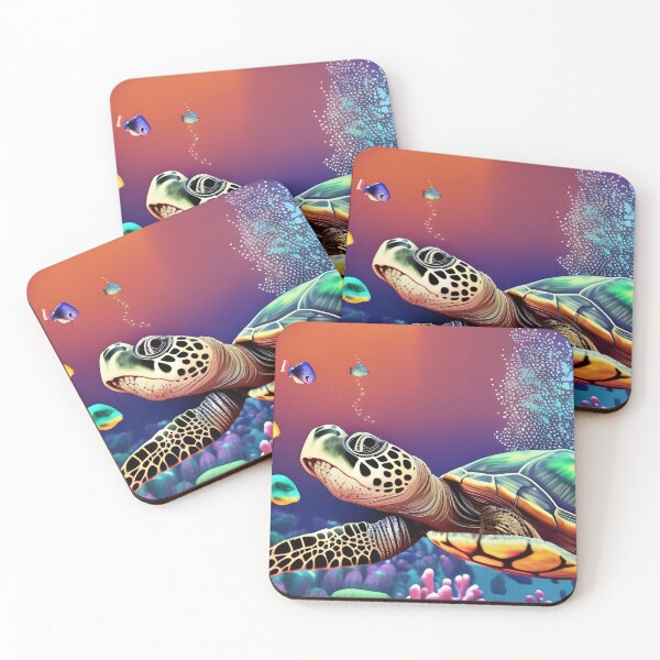 Item preview, Free Turtle swimming with the fishes  designed and sold by Rhomeart77.