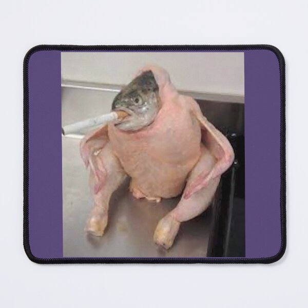 Item preview, cursed images fish chicken Throw Pillow designed and sold by qnfhxhoz72.