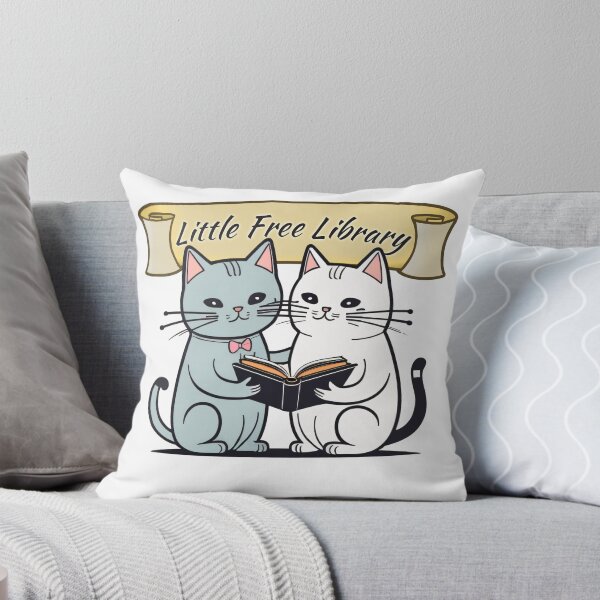 Item preview, Little Free Library cute cats reading designed and sold by Outofdream1.