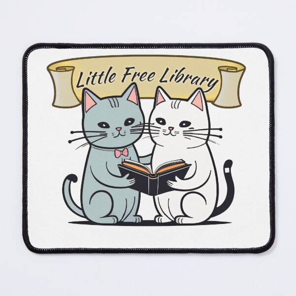 Item preview, Little Free Library cute cats reading designed and sold by Outofdream1.