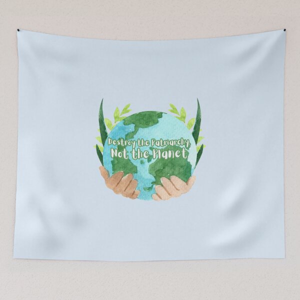 Item preview, Destroy the patriarchy not the planet | Save our blue earth world quote | feminist environmentalism designed and sold by emcazalet.
