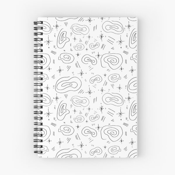 Item preview, Abstract doodle spiral stroke simple fun pattern designed and sold by Yana Mustafina | Boho Soulful Designs.