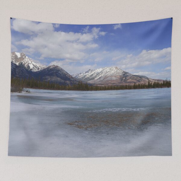 Item preview, Gargoyle Mountain and Frozen Athabasca River designed and sold by rawshutterbug.