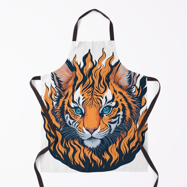 Item preview, Wild Strength,Tiger Cub Head amidst Flames designed and sold by EnzoGatti.