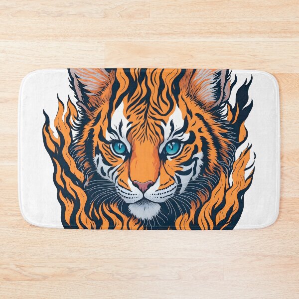 Item preview, Wild Strength,Tiger Cub Head amidst Flames designed and sold by EnzoGatti.