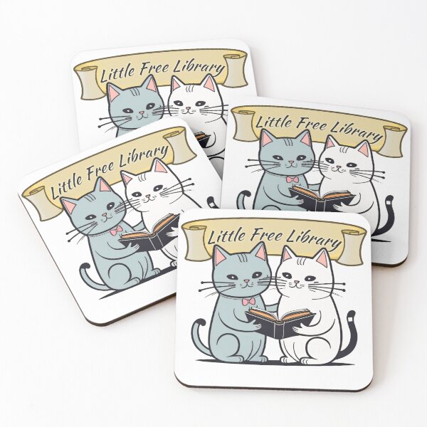 Item preview, Little Free Library cute cats reading designed and sold by Outofdream1.