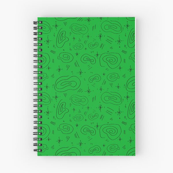 Item preview, Abstract doodle spiral stroke neon green pattern designed and sold by Yana Mustafina | Boho Soulful Designs.