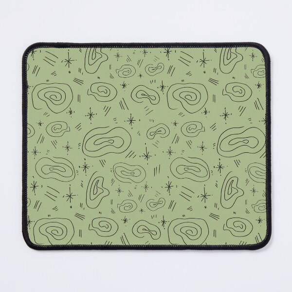 Item preview, Abstract doodle spiral stroke pastel green pattern designed and sold by Yana Mustafina | Boho Soulful Designs.