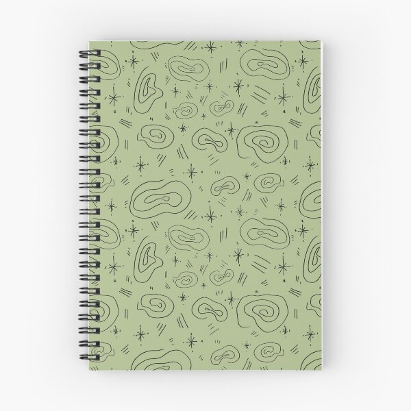 Item preview, Abstract doodle spiral stroke pastel green pattern designed and sold by Yana Mustafina | Boho Soulful Designs.
