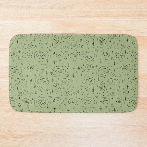 Item preview, Abstract doodle spiral stroke pastel green pattern designed and sold by Yana Mustafina | Boho Soulful Designs.