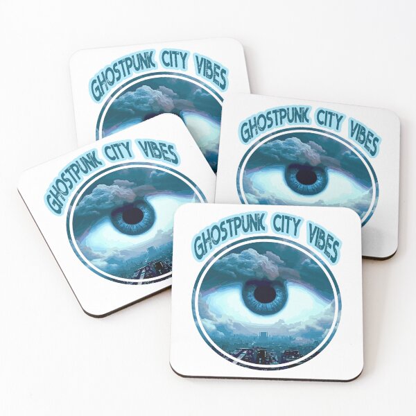 Item preview, Eye in the sky looking down at ghostpunk futuristic city_4 designed and sold by thematics.