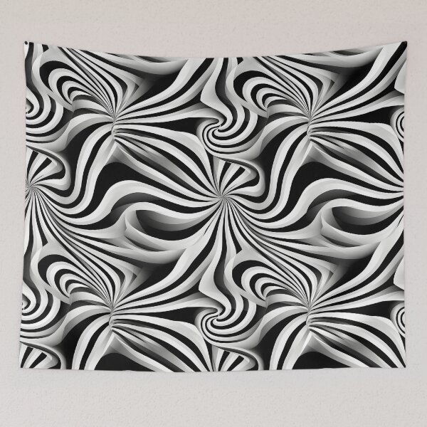 Item preview, Twirl Madness Zebra ilusión óptica moderno patrón sin costuras en blanco y negro designed and sold by DaliusD.