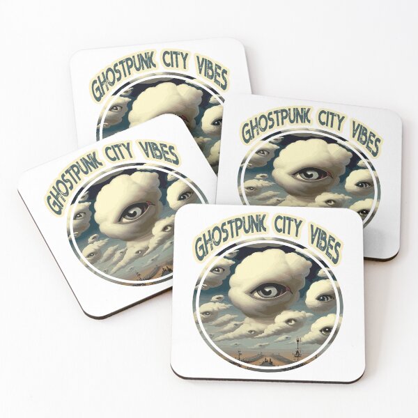 Item preview, Eye in the sky looking down at ghostpunk futuristic city_5 designed and sold by thematics.