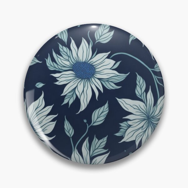 Item preview, Blue and White Detailed Floral Pattern designed and sold by Florian Martin.