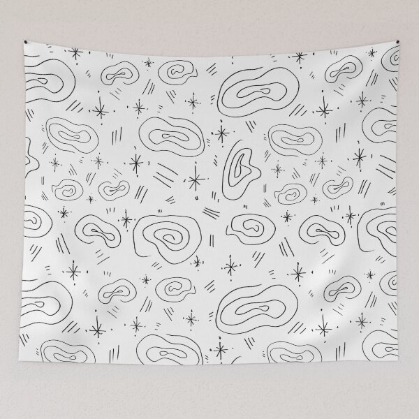 Item preview, Abstract doodle spiral stroke fun seamless pattern designed and sold by Yana Mustafina | Boho Soulful Designs.