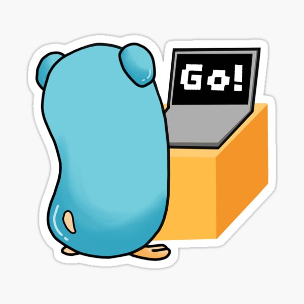 "Golang Gopher: Don't disturb me" Sticker for Sale by buzz-inc | Redbubble