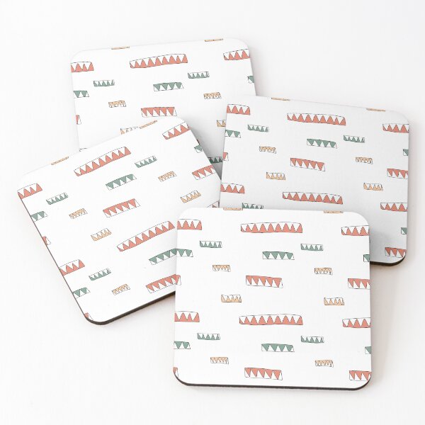 Item preview, Horizontal triangle kid fun cute geometry pattern designed and sold by Yana Mustafina | Boho Soulful Designs.