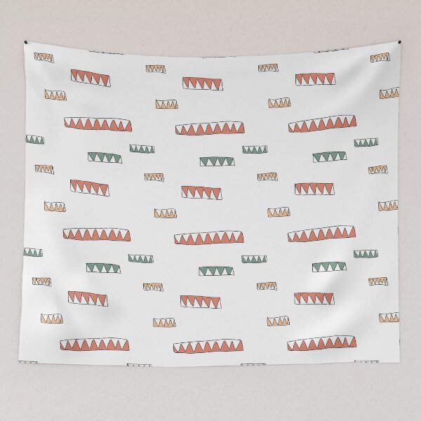 Item preview, Horizontal triangle kid fun cute geometry pattern designed and sold by Yana Mustafina | Boho Soulful Designs.