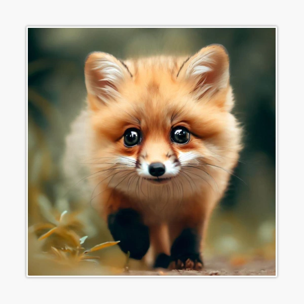 fox baby, super cute animal babies, fox outfits' Sticker