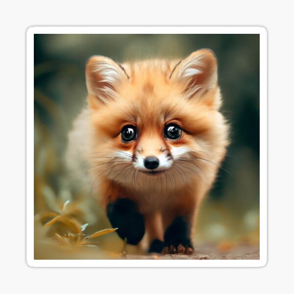Item preview, Cute Fox - Cute Baby Animals  designed and sold by baby-animal-art.