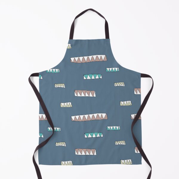 Item preview, Horizontal triangle cute fun blue geometry pattern designed and sold by Yana Mustafina | Boho Soulful Designs.