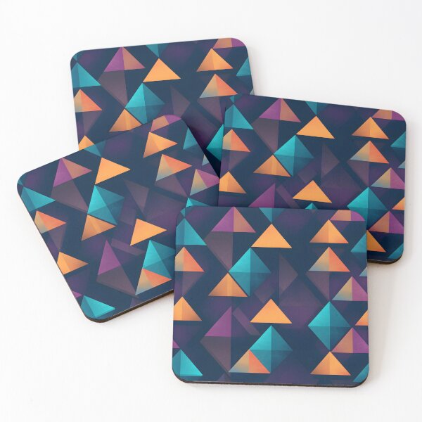 Item preview, Abstract Triangles Pattern Purple Azure Amber Minimalism designed and sold by DaliusD.