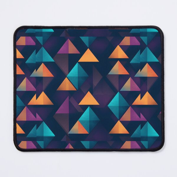 Item preview, Abstract Triangles Pattern Purple Azure Amber Minimalism designed and sold by DaliusD.