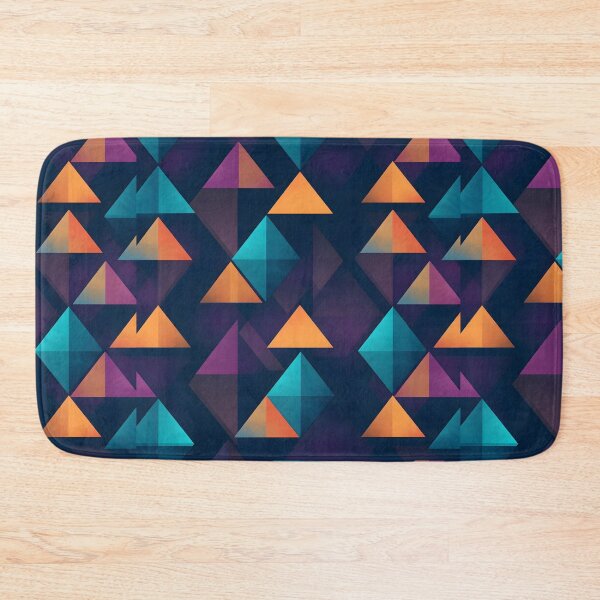 Item preview, Abstract Triangles Pattern Purple Azure Amber Minimalism designed and sold by DaliusD.