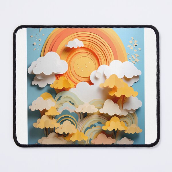 Item preview, Layered paper clouds and sunshine designed and sold by tropicaltee.