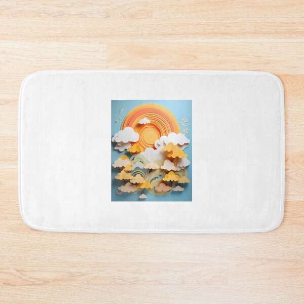 Artikelvorschau, Layered paper clouds and sunshine entworfen und verkauft von tropicaltee.