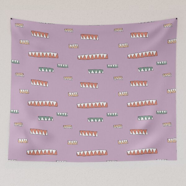 Item preview, Horizontal triangle kid a purple geometry pattern designed and sold by Yana Mustafina | Boho Soulful Designs.